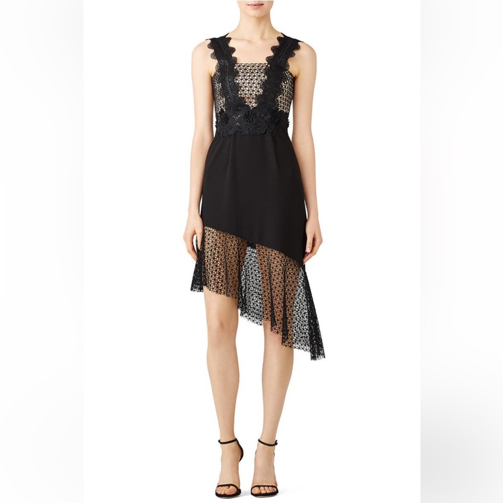 Unitedwood Black Asymmetrical Cocktail Dress size 8